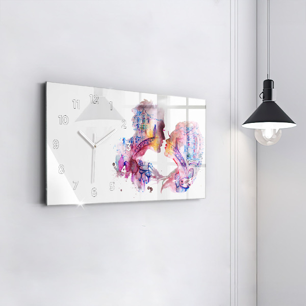 Horizontal wall clock Two Bodies One Soul