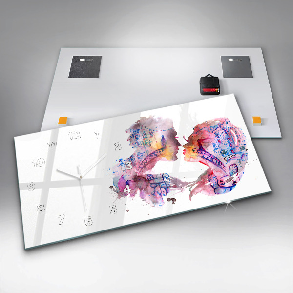 Horizontal wall clock Two Bodies One Soul