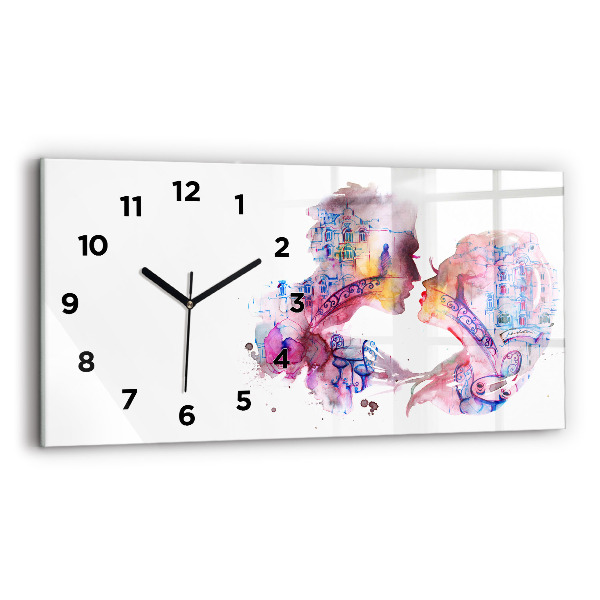 Horizontal wall clock Two Bodies One Soul