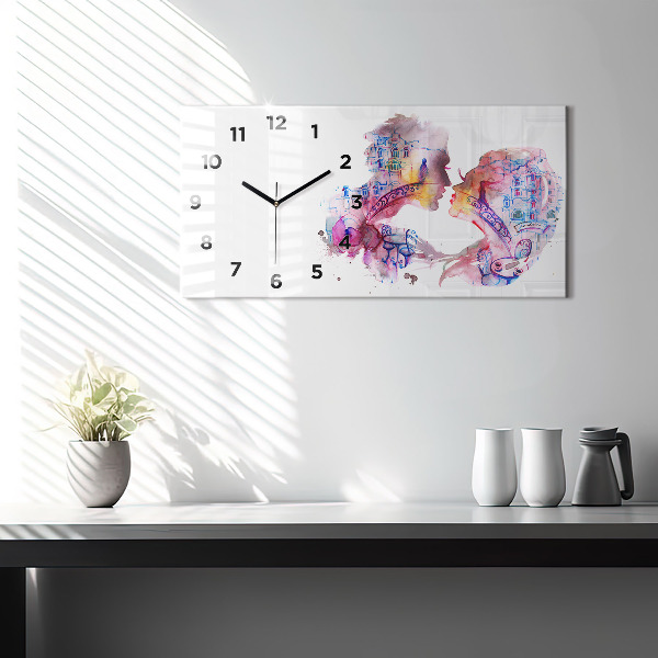 Horizontal wall clock Two Bodies One Soul