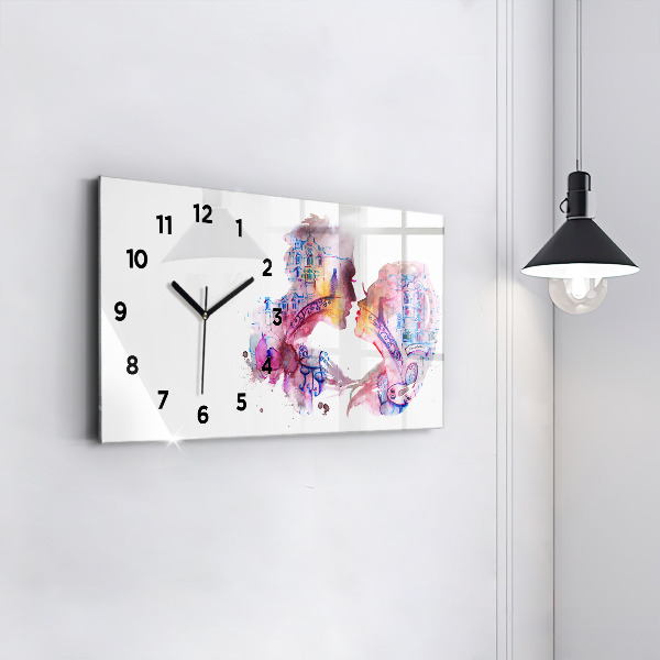 Horizontal wall clock Two Bodies One Soul