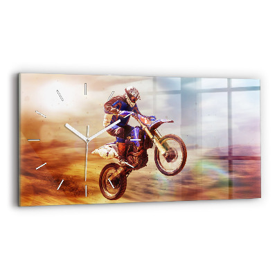 Horizontal wall clock Motocross Enduro