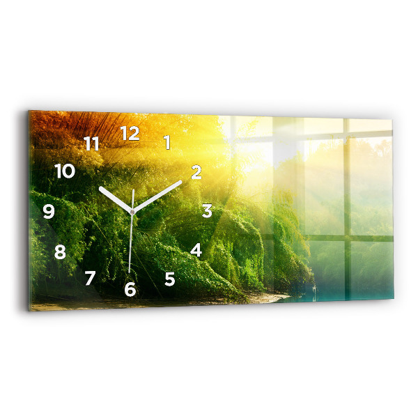 Horizontal wall clock Peaceful nature