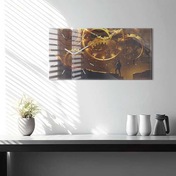 Horizontal wall clock Time – Mechanism