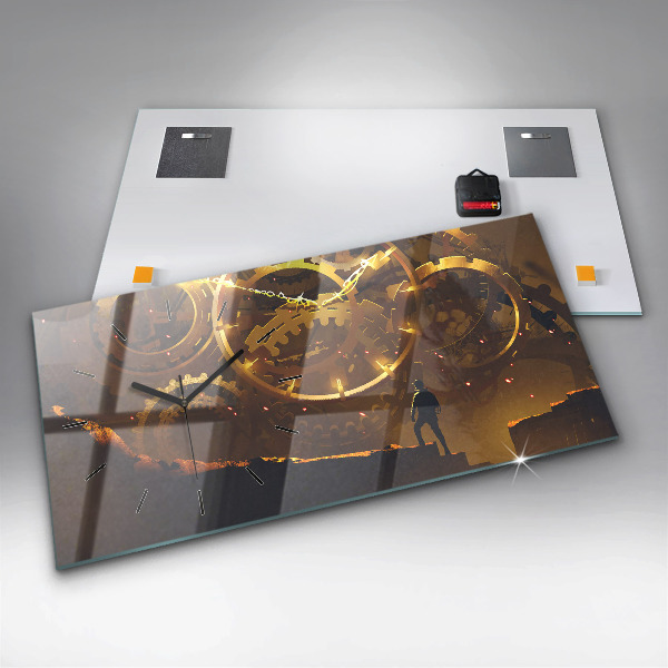 Horizontal wall clock Time – Mechanism