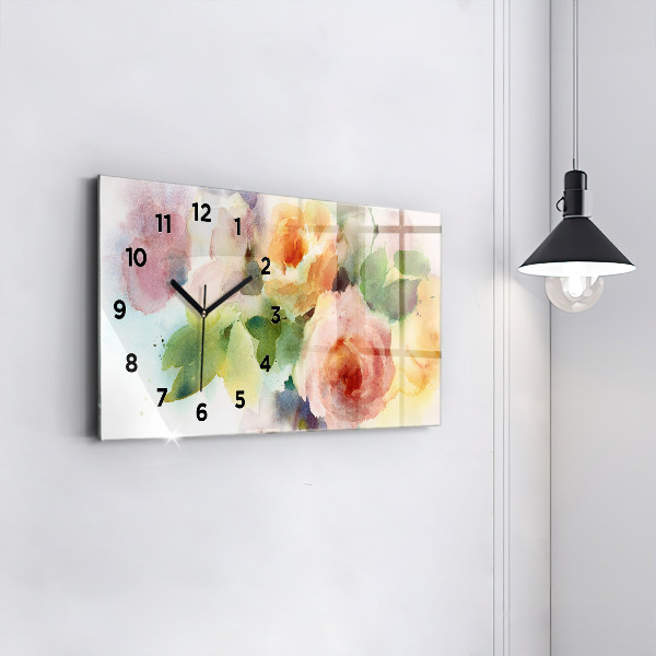 Horizontal wall clock Visualization of Nature
