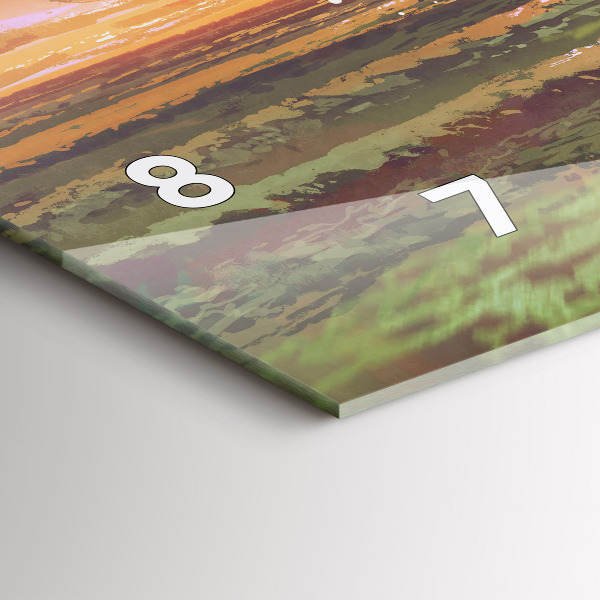 Horizontal wall clock Concert on the beach