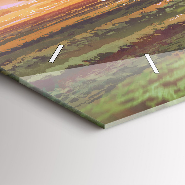 Horizontal wall clock Concert on the beach