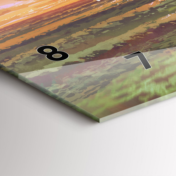 Horizontal wall clock Concert on the beach