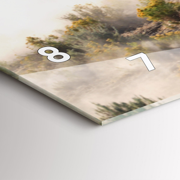 Horizontal wall clock A herd of rushing horses