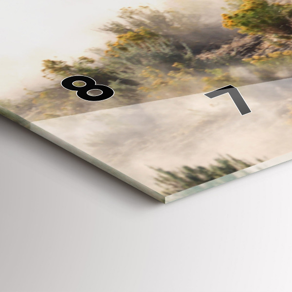 Horizontal wall clock A herd of rushing horses