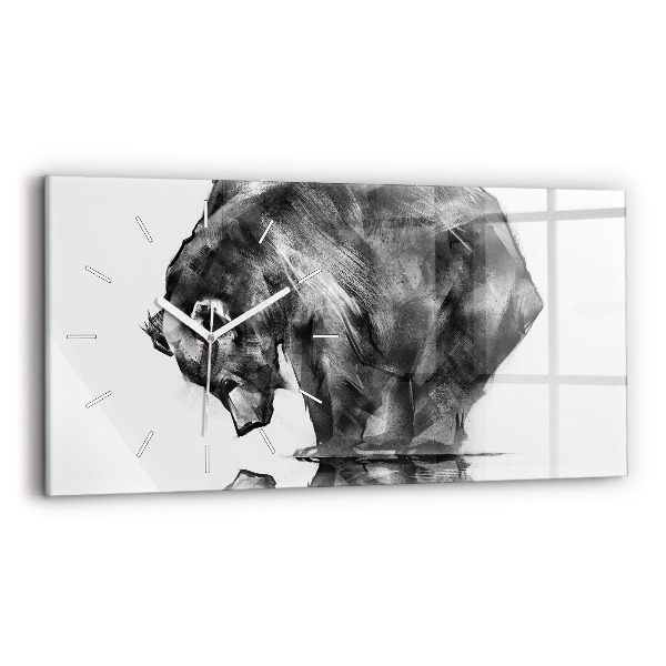 Horizontal wall clock Cartoon bear