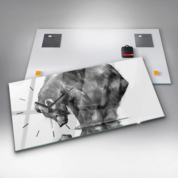 Horizontal wall clock Cartoon bear
