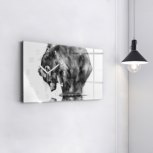 Horizontal wall clock Cartoon bear