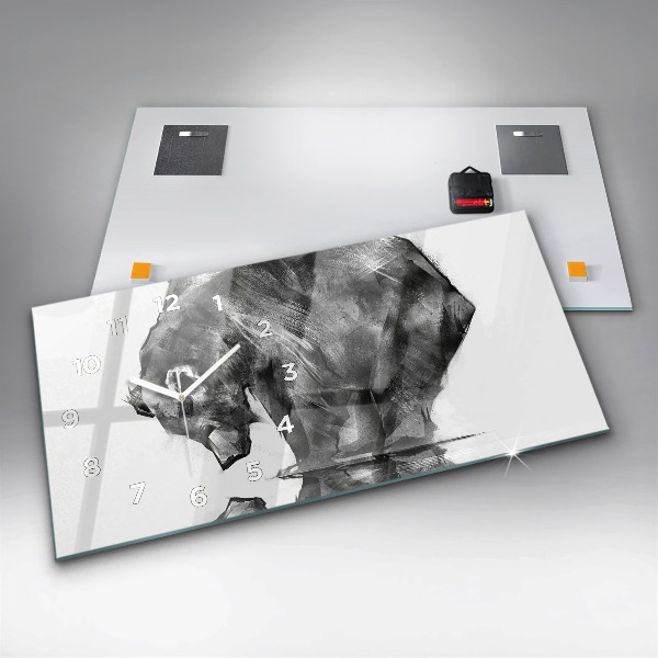 Horizontal wall clock Cartoon bear
