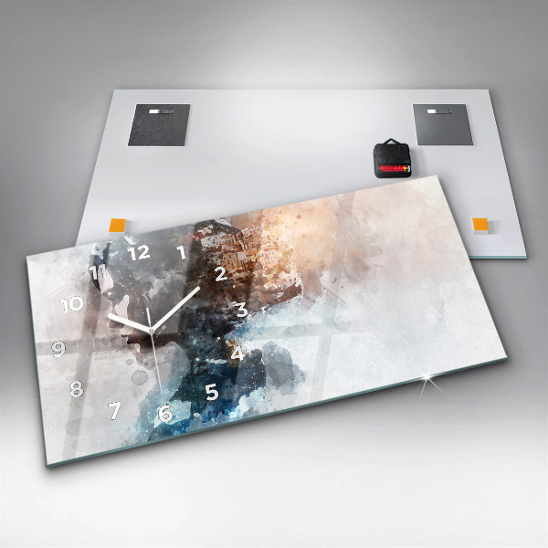 Horizontal wall clock The Past In The Back Of The Head