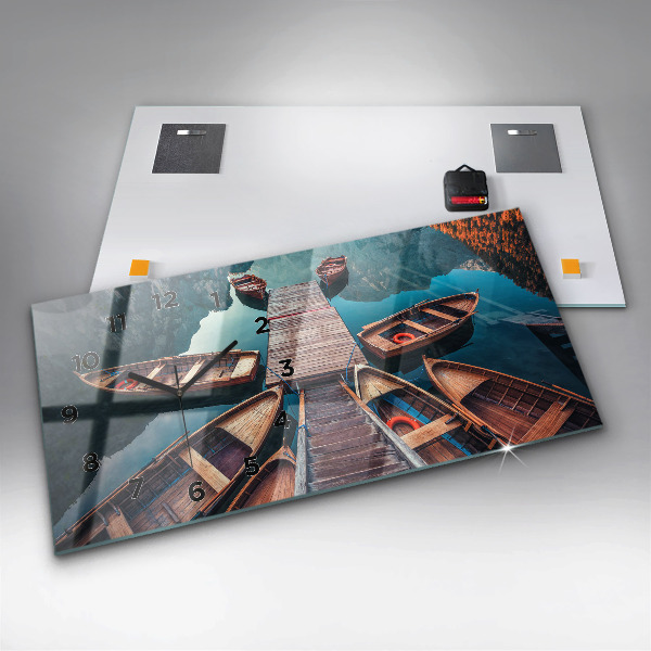 Horizontal wall clock Pier and Lake