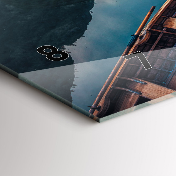 Horizontal wall clock Pier and Lake