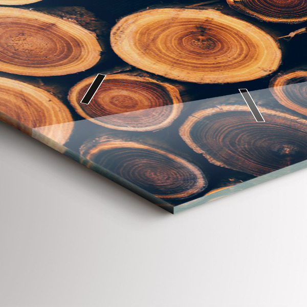 Horizontal wall clock Wood