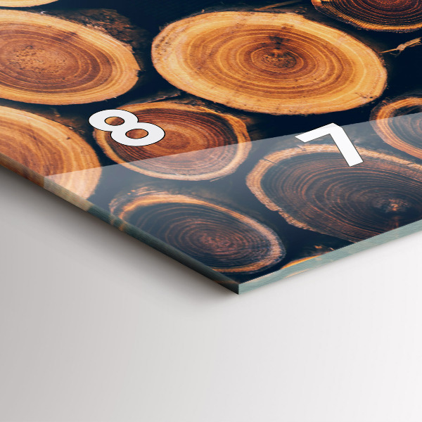 Horizontal wall clock Wood