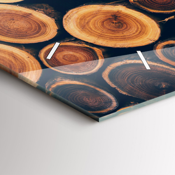 Horizontal wall clock Wood