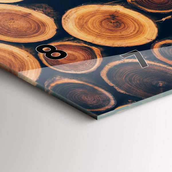 Horizontal wall clock Wood