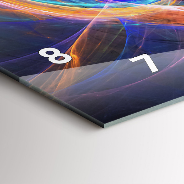 Horizontal wall clock Colorful Fractal