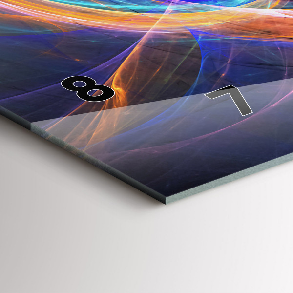 Horizontal wall clock Colorful Fractal