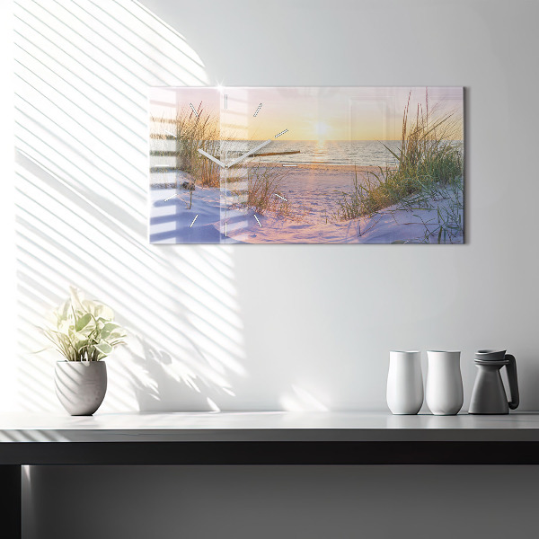 Horizontal wall clock Polish Sunny Sea