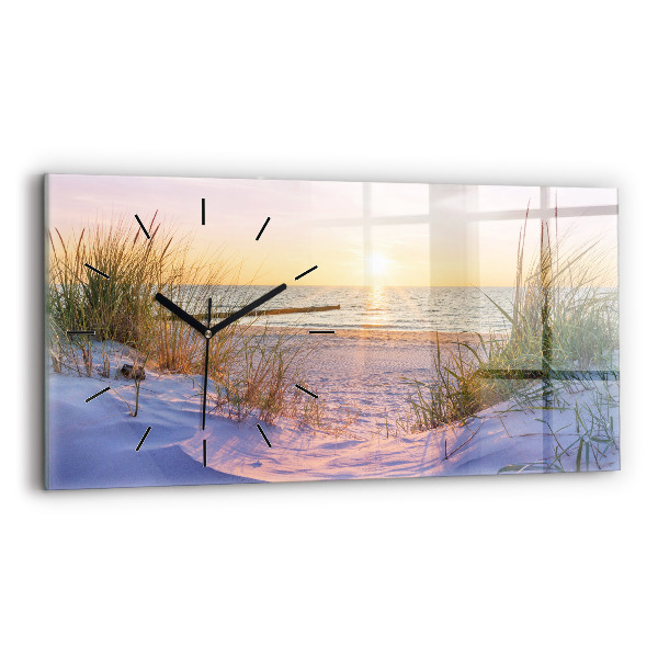 Horizontal wall clock Polish Sunny Sea