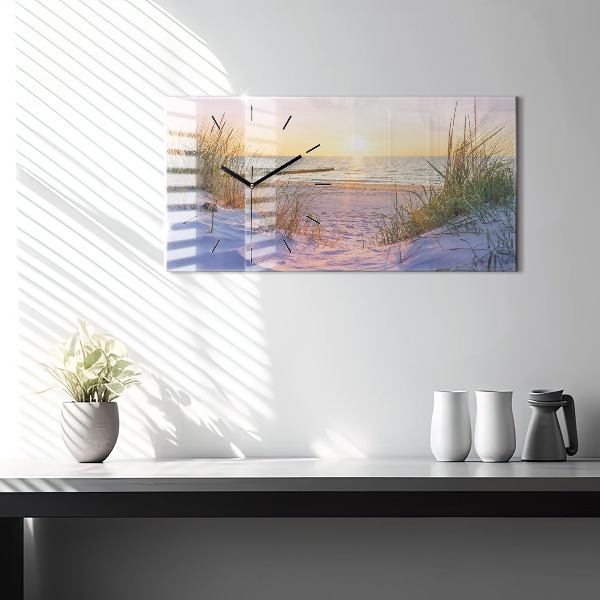 Horizontal wall clock Polish Sunny Sea