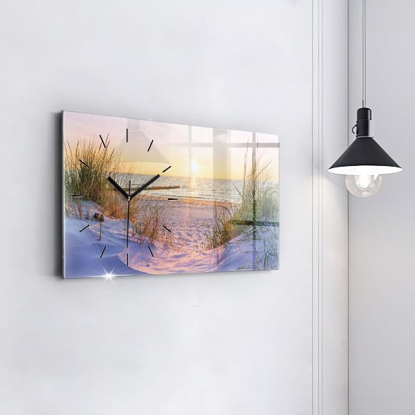 Horizontal wall clock Polish Sunny Sea