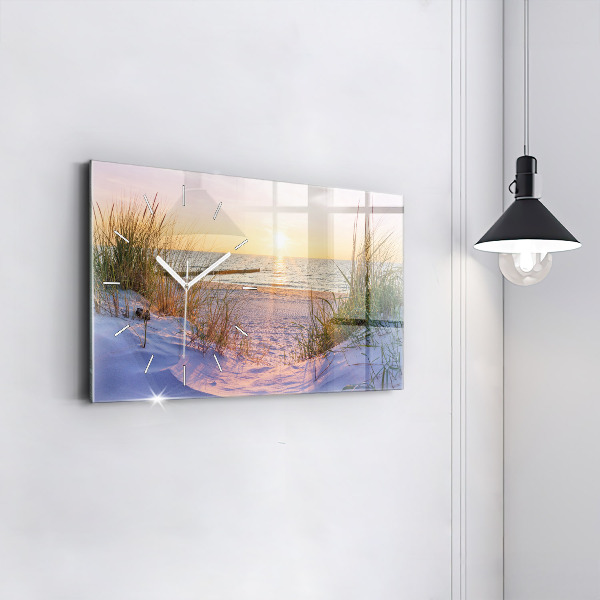 Horizontal wall clock Polish Sunny Sea