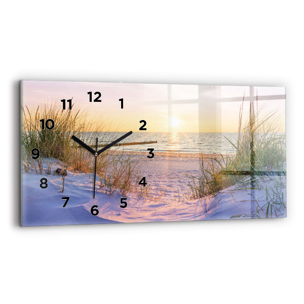 Horizontal wall clock Polish Sunny Sea