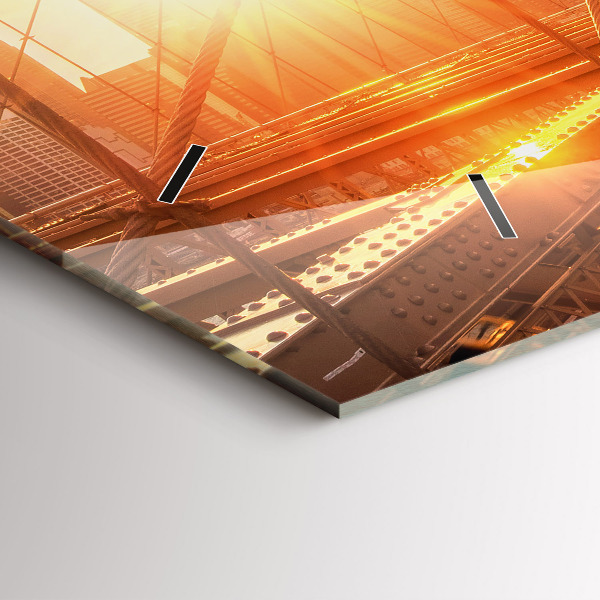 Horizontal wall clock Brooklyn Bridge NYC