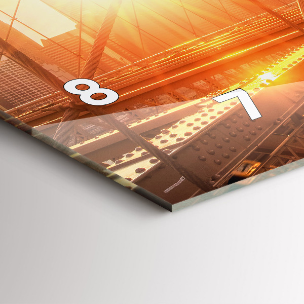 Horizontal wall clock Brooklyn Bridge NYC