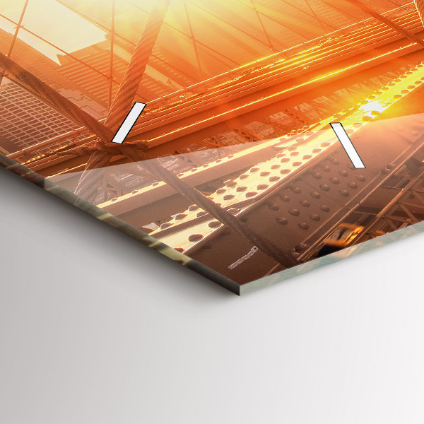 Horizontal wall clock Brooklyn Bridge NYC