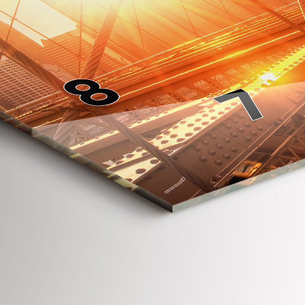 Horizontal wall clock Brooklyn Bridge NYC