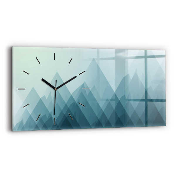 Horizontal wall clock Geometric figures