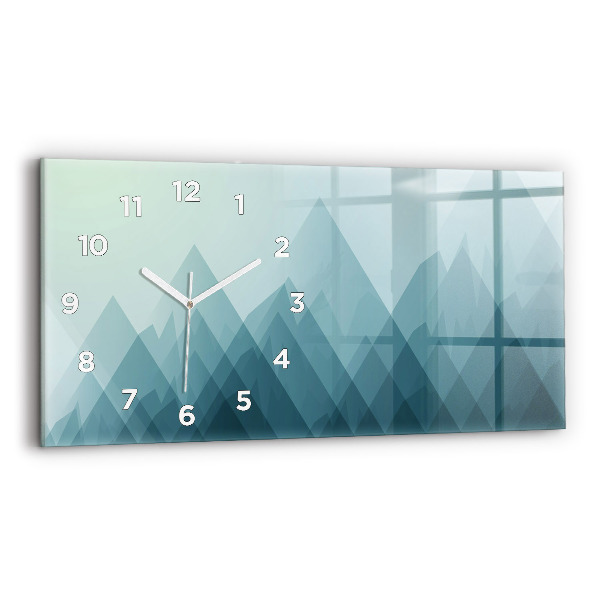Horizontal wall clock Geometric figures