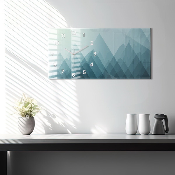Horizontal wall clock Geometric figures