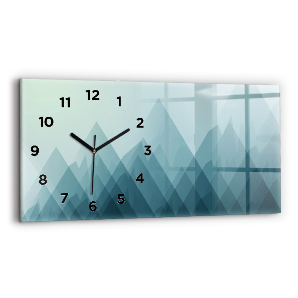 Horizontal wall clock Geometric figures