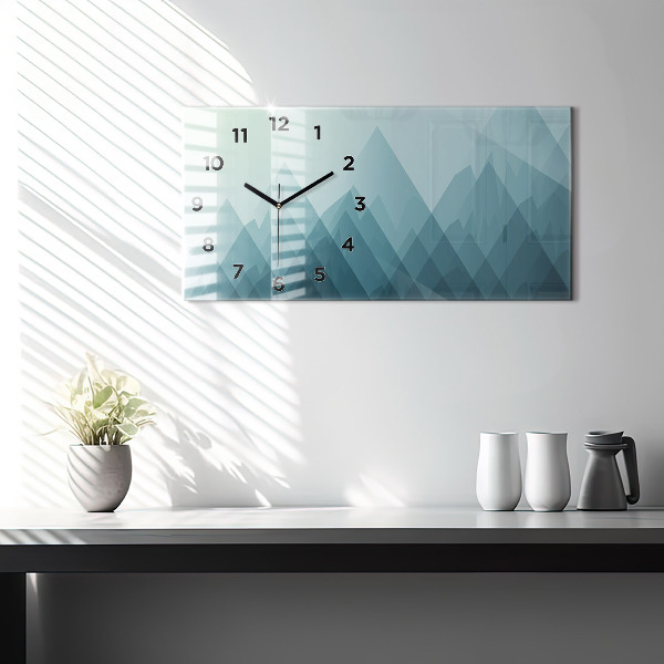 Horizontal wall clock Geometric figures
