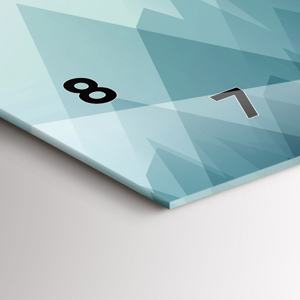 Horizontal wall clock Geometric figures