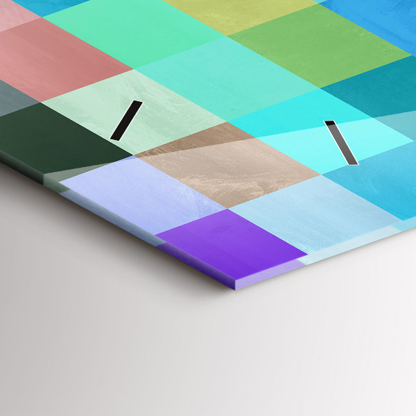 Horizontal wall clock Composition of Squares