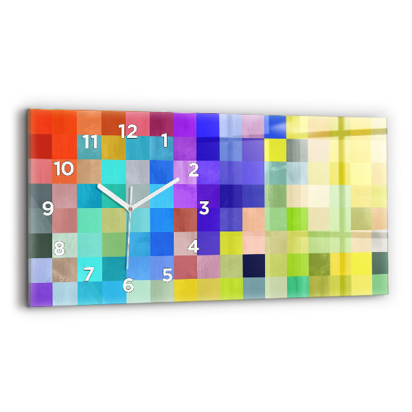 Horizontal wall clock Composition of Squares