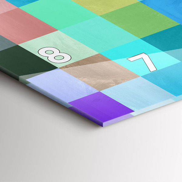 Horizontal wall clock Composition of Squares