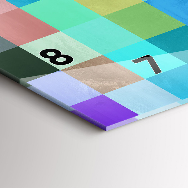 Horizontal wall clock Composition of Squares