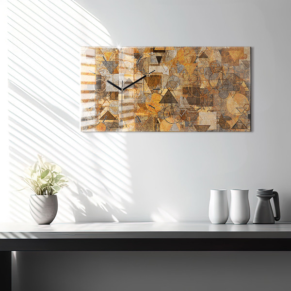 Horizontal wall clock Geometric Shapes