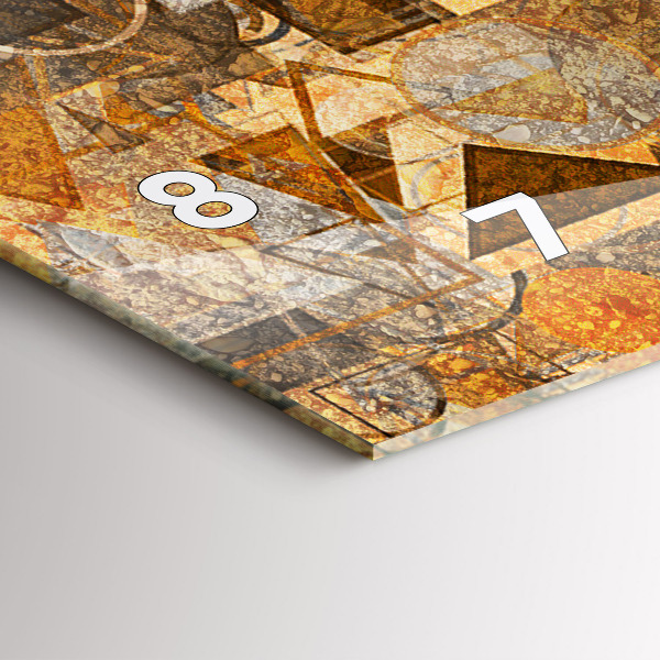 Horizontal wall clock Geometric Shapes